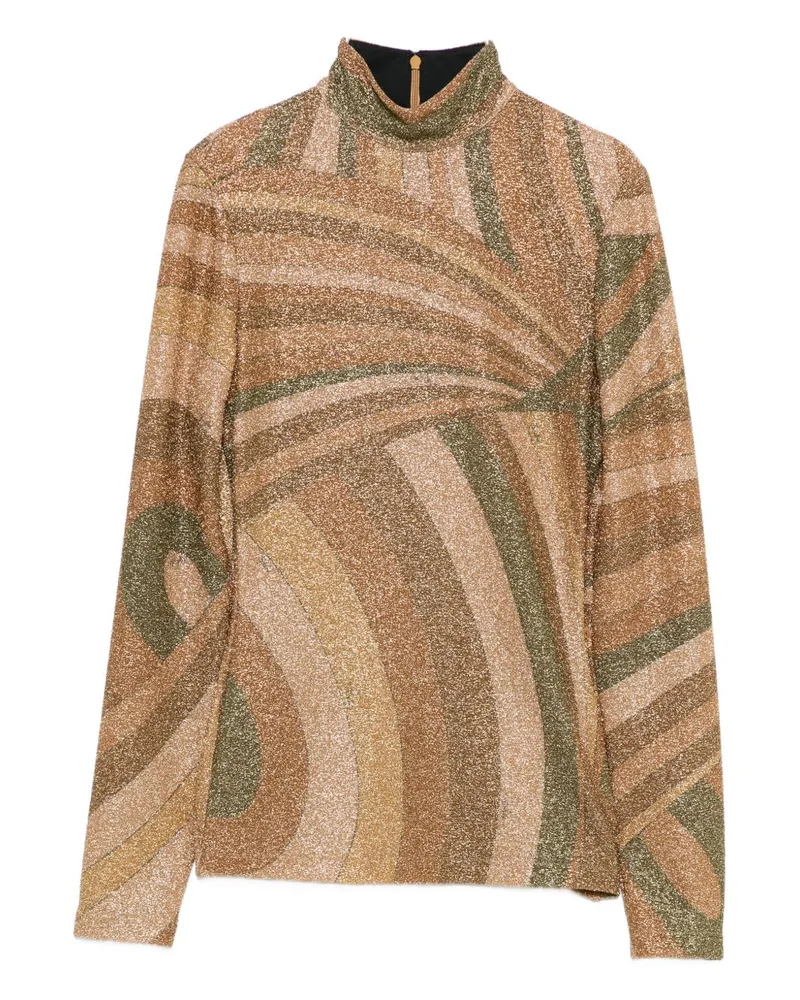 Emilio Pucci bedrucktes Oberteil Golden