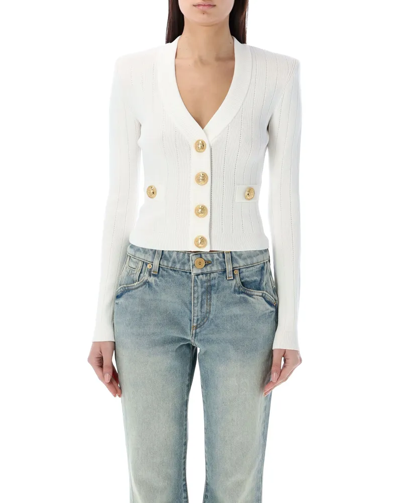Balmain Pullover weiß White