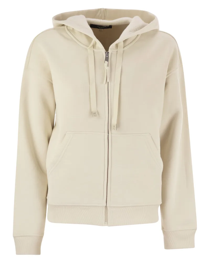 Max Mara Wochenende Max Mara Hund Baumwolle Reißverschluss Sweatshirt Ivory