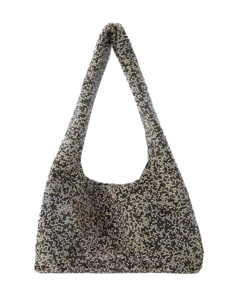 KARA Kristallnetz -Achselbeutel  Polyster Black Pixel Schwarz