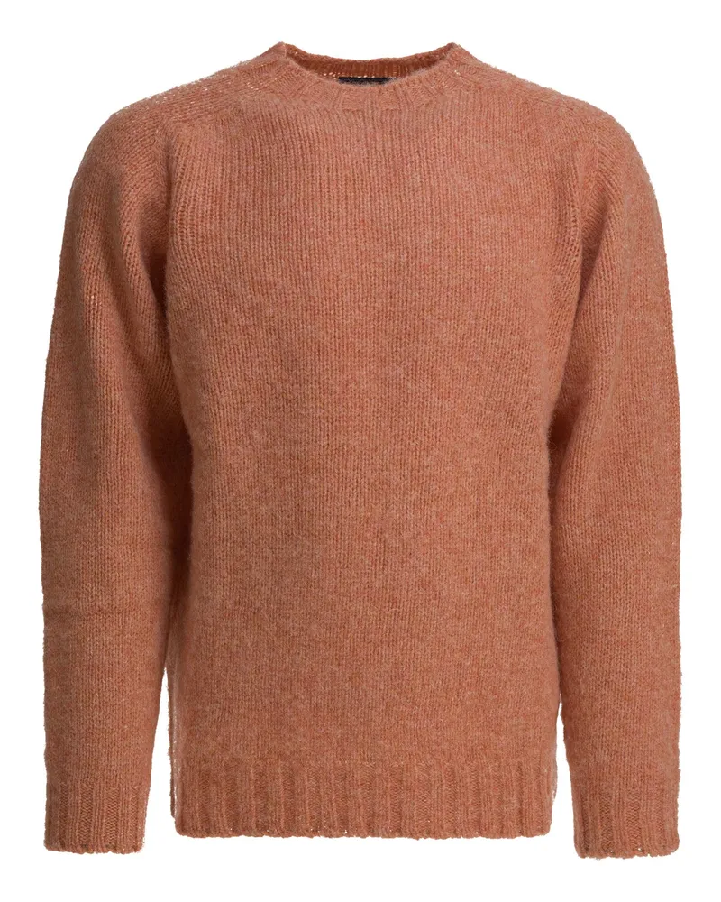 Beams Plus Shaggy Bernard“ Rundhalspullover Orange