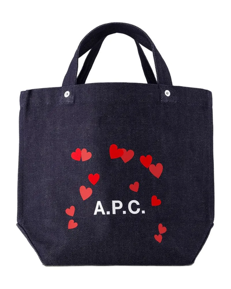 A.P.C. Thais Mini Blondie Shopper Bag  Baumwollblau Blau