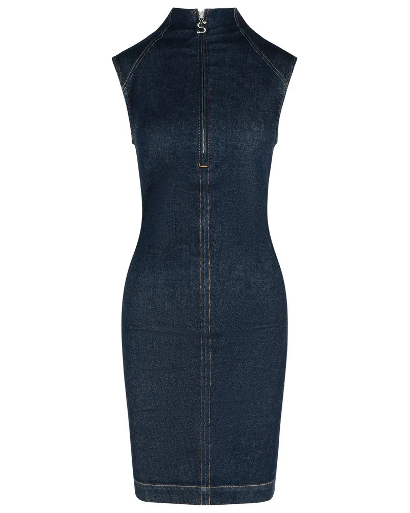 SPORTMAX Cerea' dunkelblaues Baumwollkleid Blue