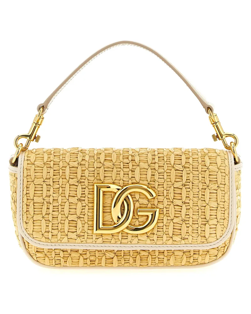 Dolce & Gabbana Häkchen Umhängetasche Beige