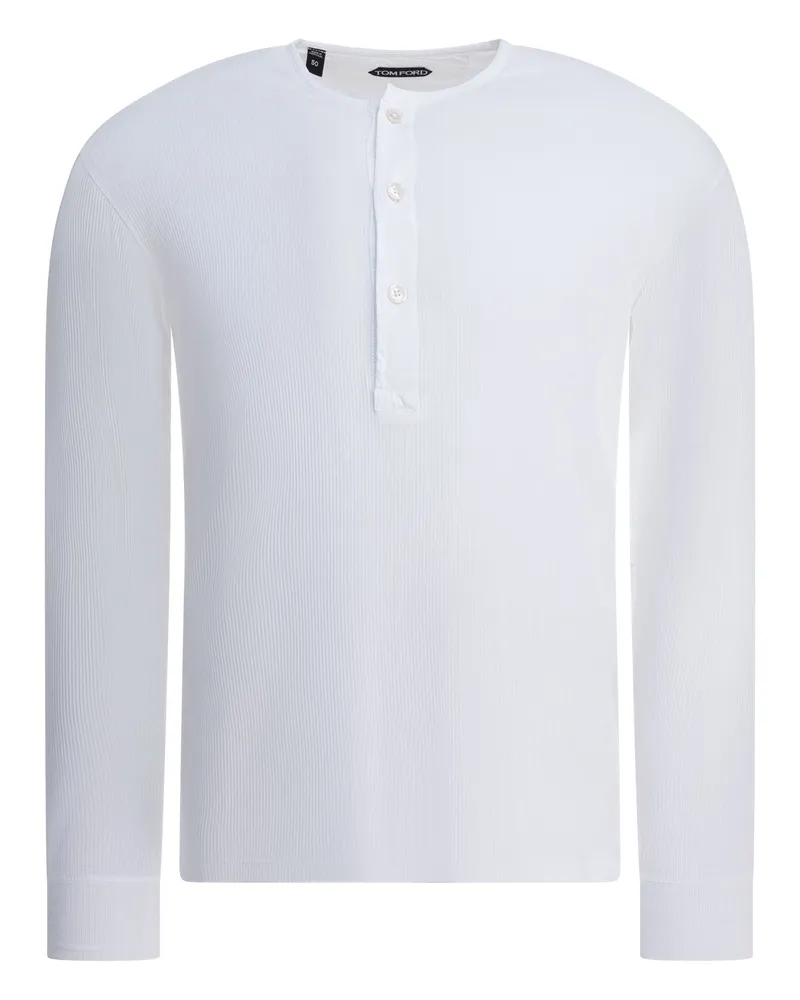 Tom Ford Henley“ T-Shirt White
