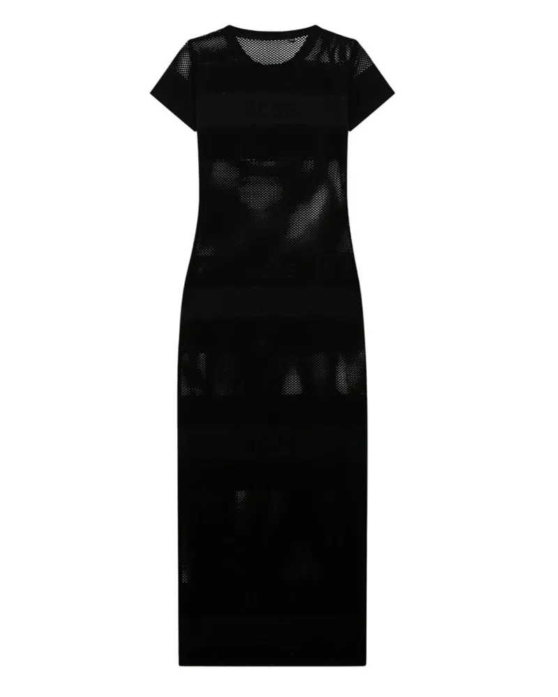 GCDS Langes Netzkleid mit Logo 99