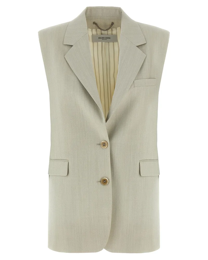 Golden Goose Golden Gans 'Nicole' Weste Beige