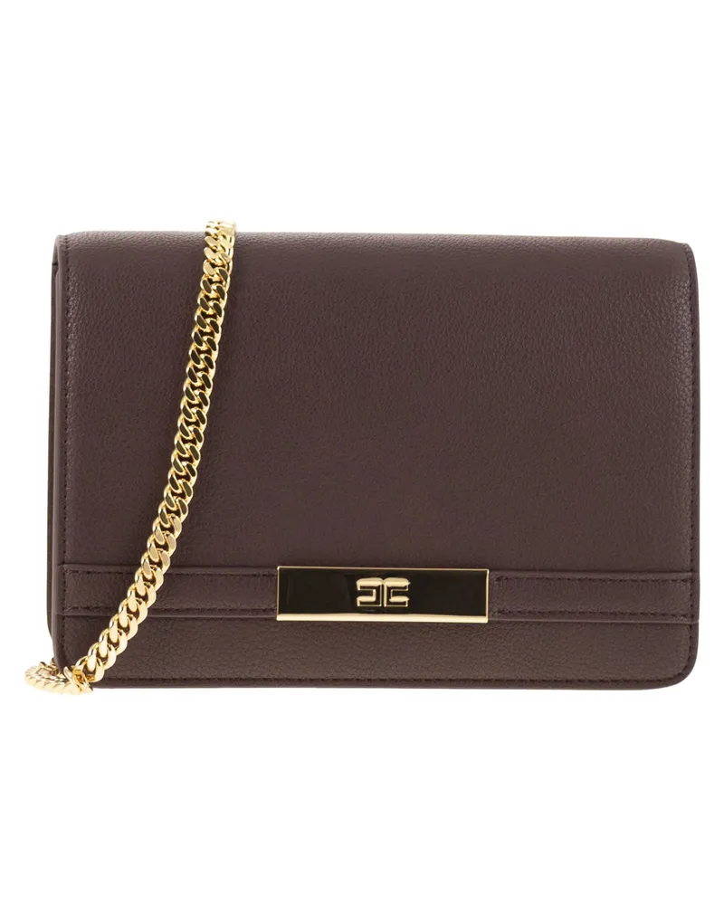 Elisabetta Franchi Schultergurt mit Groumette-Kette Bordeaux