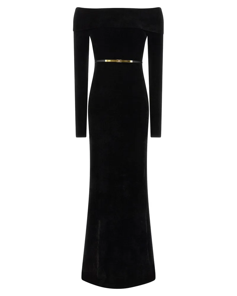 Elisabetta Franchi roter Teppich' Kleid Black