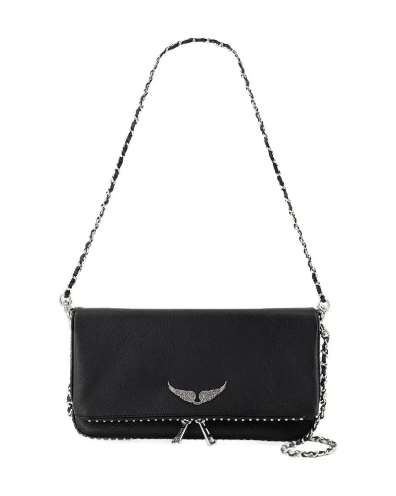 Zadig & Voltaire Rock Umhängetasche  Leder Schwarz Schwarz