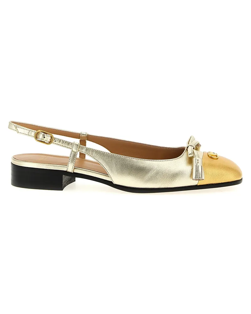 Valentino Garavani Valentino Garavani 'Valet du Roi' Slingback Gold