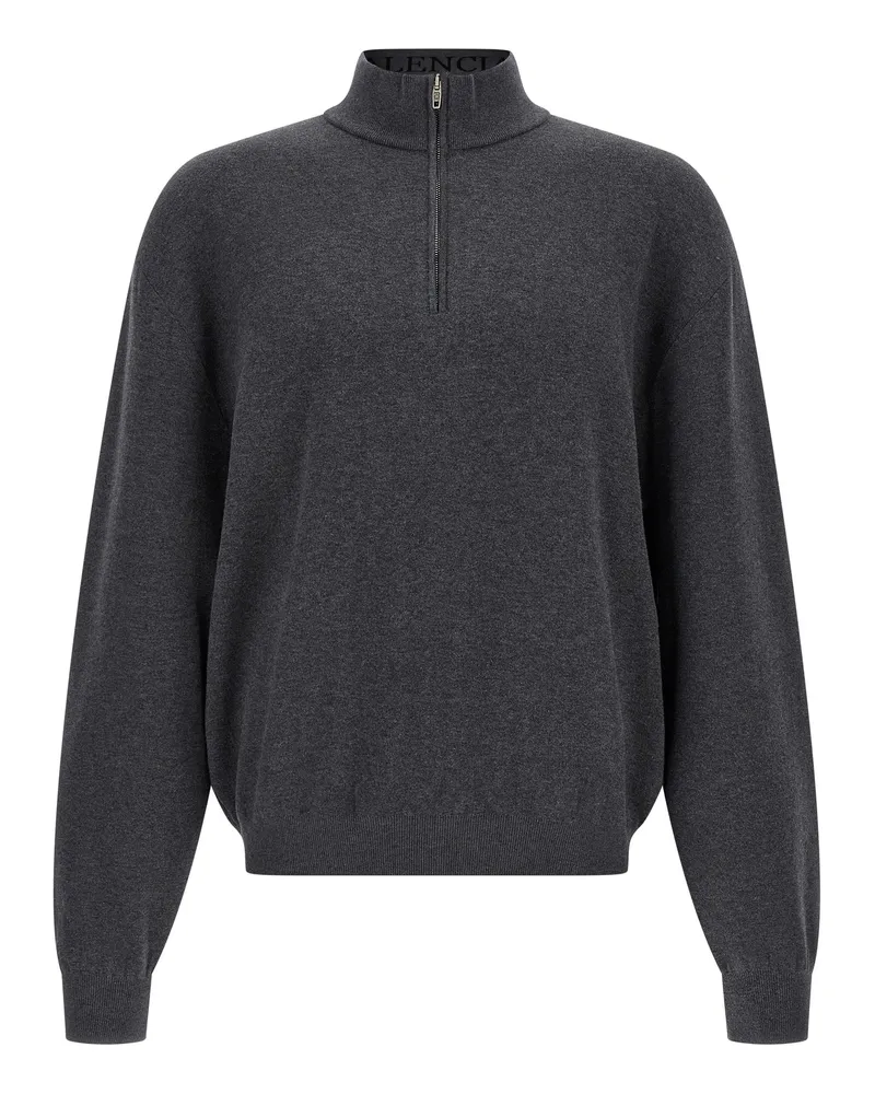 Balenciaga Pullover mit halbem Reißverschluss Gray