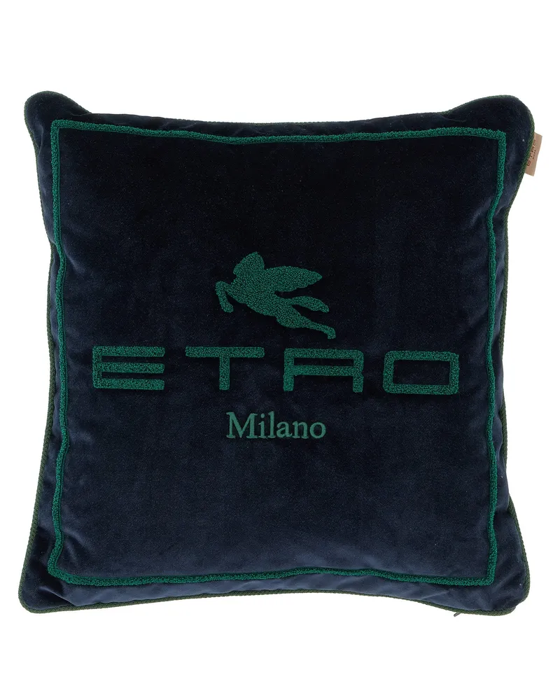 Etro Spunga Logo -Kissen Multicolor