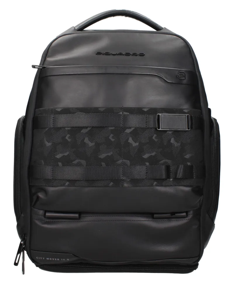 Piquadro Rucksäcke und Messenger Bags City Mover 15.6 Herrens Leder Schwarz -