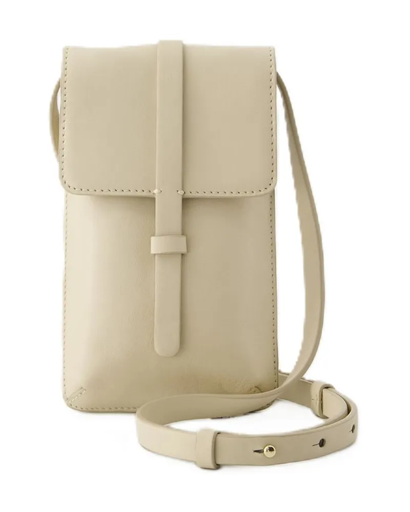 Inès de la Fressange Leonore Crossbody  Leder leichter Sand Beige