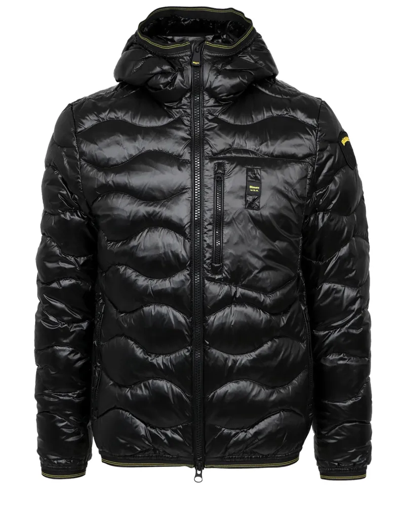 Blauer Mäntel Schwarz Black