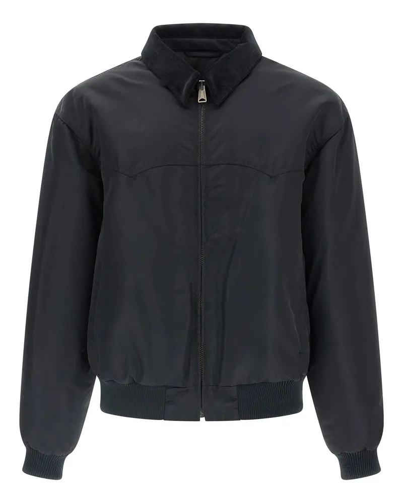 Maison Margiela Bomberjacke mit Samtkragen Black