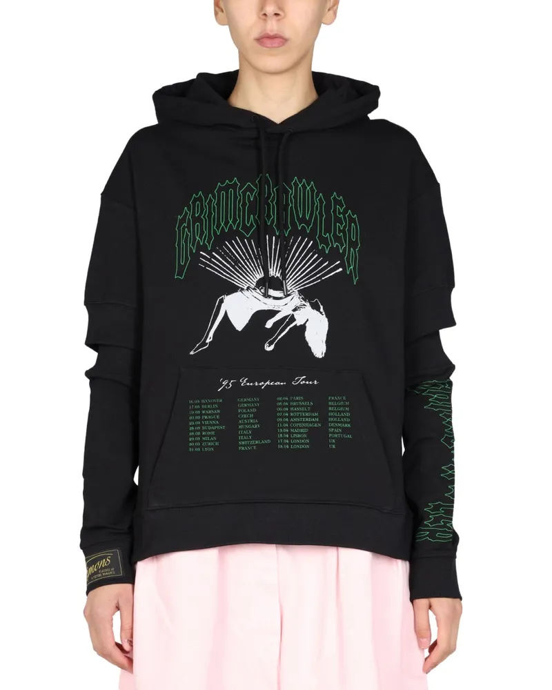 Raf Simons Logo Print Sweatshirt Black