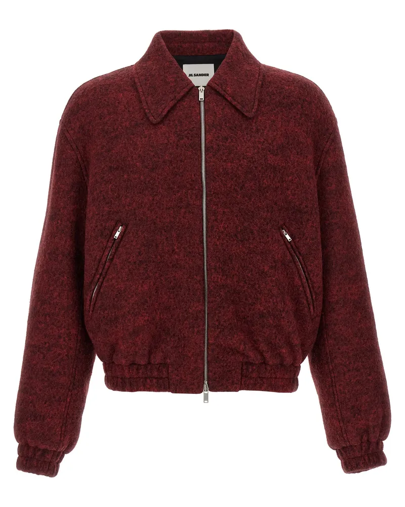 Jil Sander MÉlange Wollbomberjacke Bordeaux