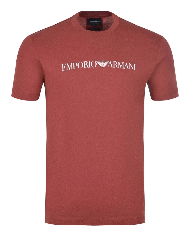 Emporio Armani T -Shirt aus Baumwolle Red