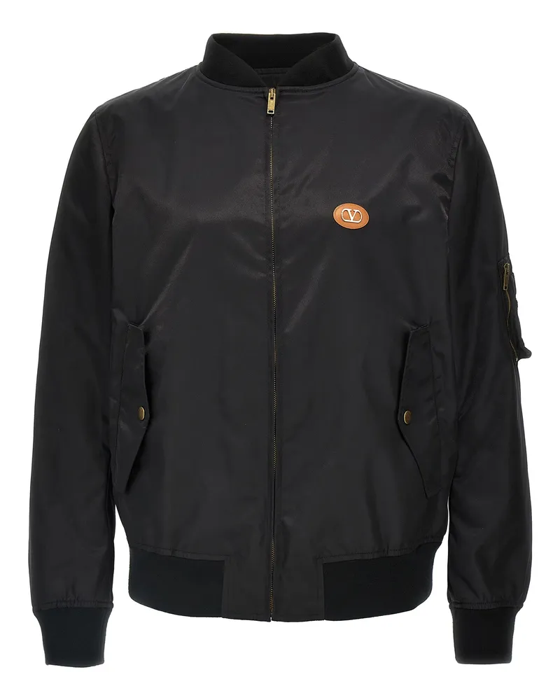 Valentino Garavani Valentino Garavani Logo Bomberjacke Black