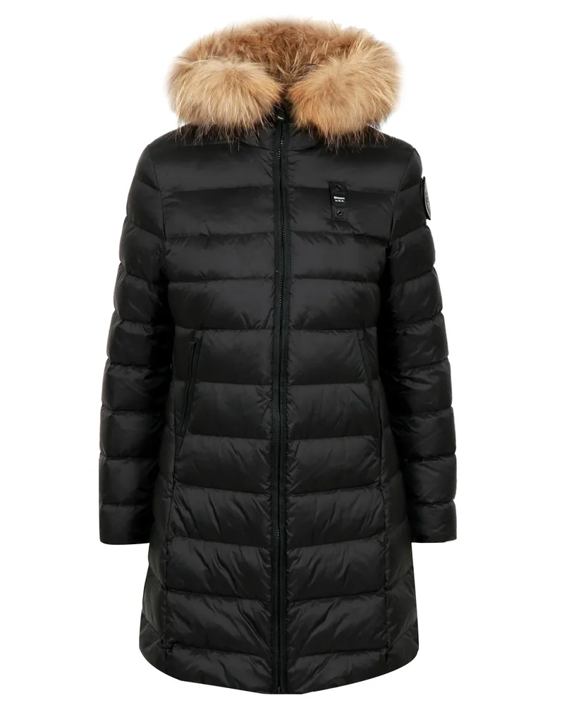 Blauer Mäntel Nero+beige