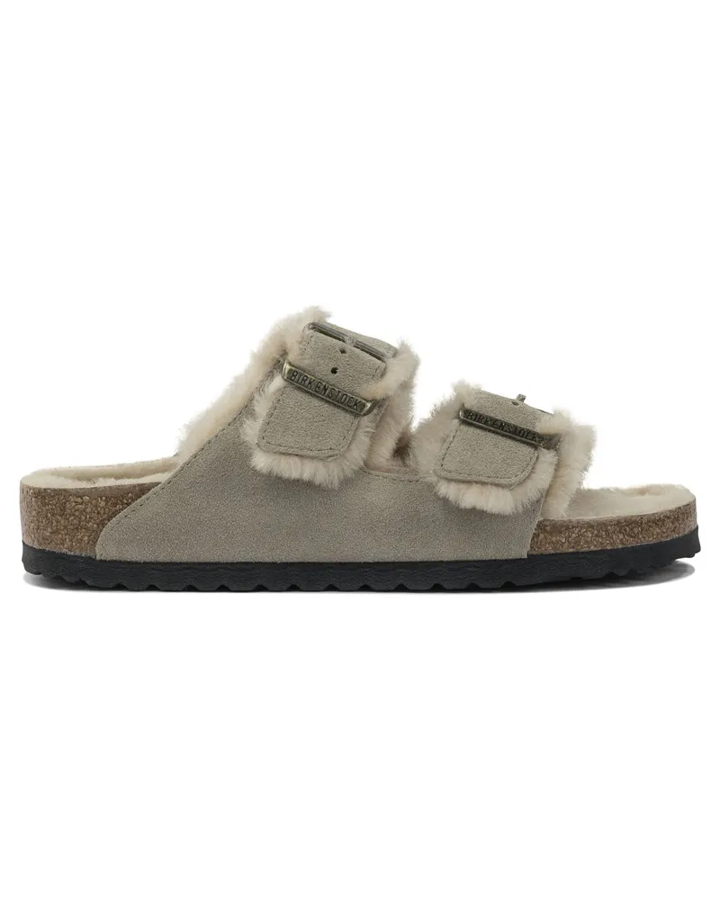 Birkenstock Arizona Shearling“ Sandalen Grey