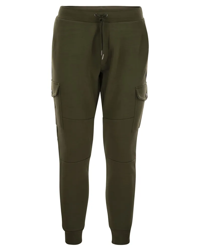 Ralph Lauren Double -Strick -Ladungshose Olive