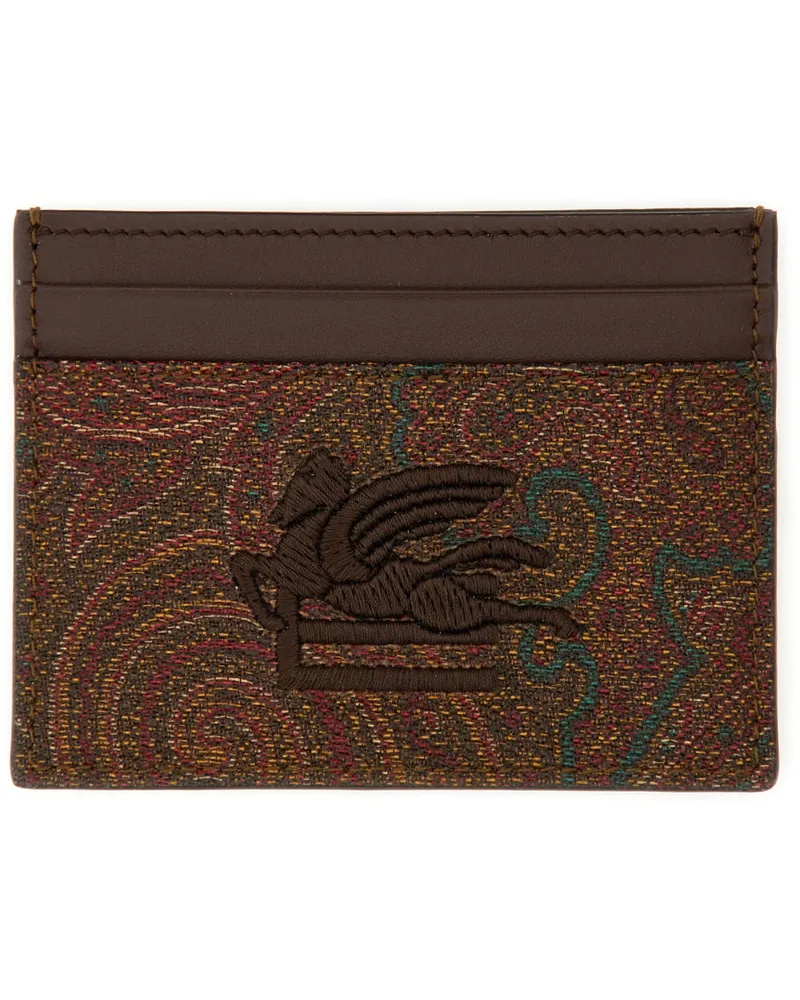 Etro PAISLEY PRINT -Kartenhalter Brown