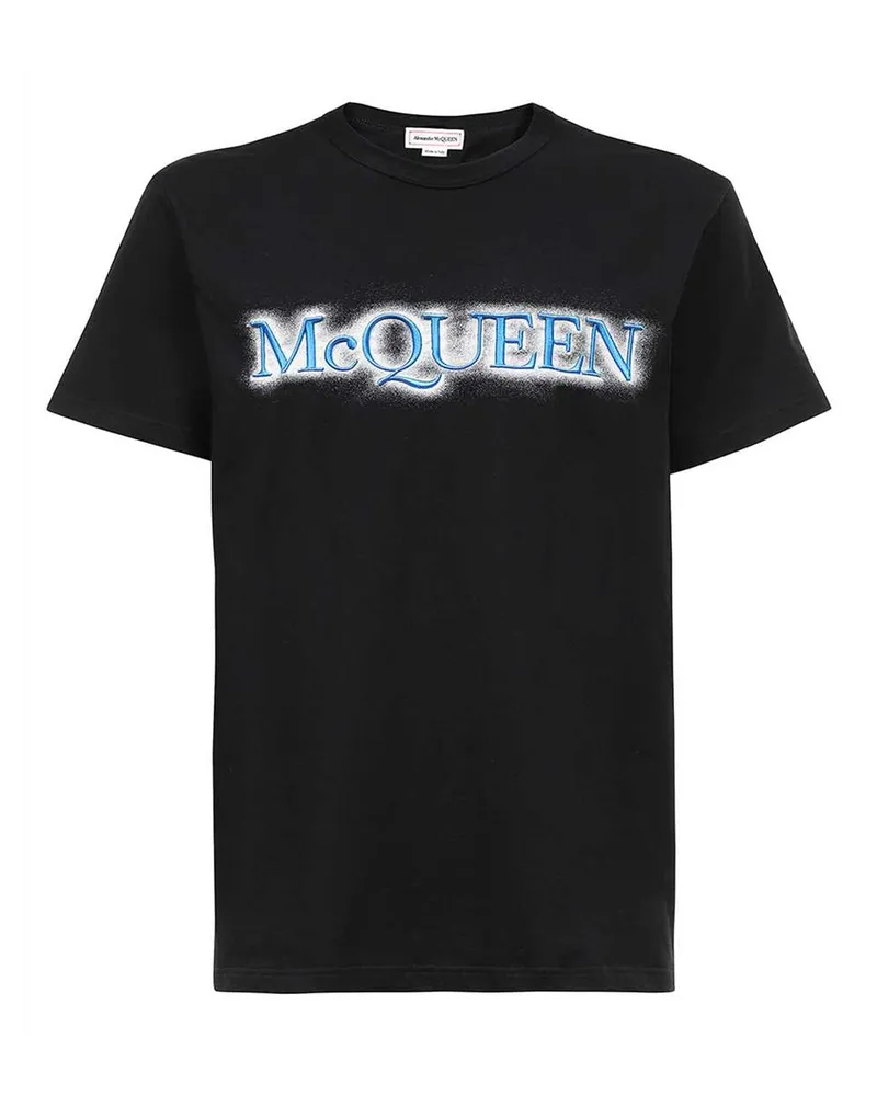 Alexander McQueen Logo T -Shirt Schwarz