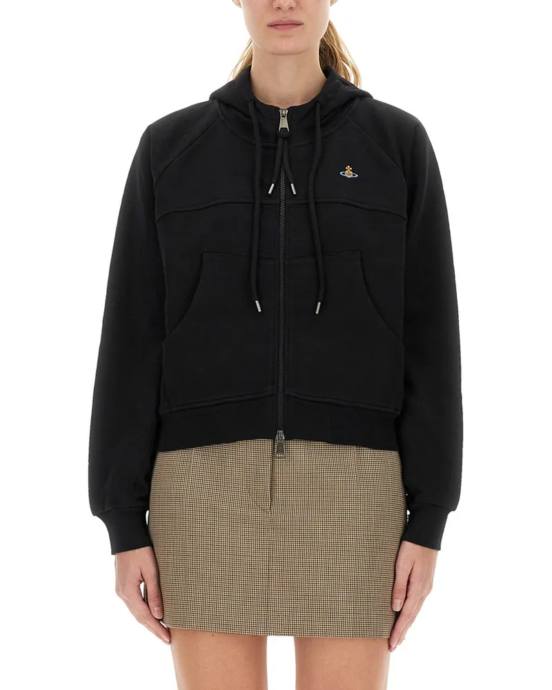 Vivienne Westwood Reißverschluss Hoodie Black