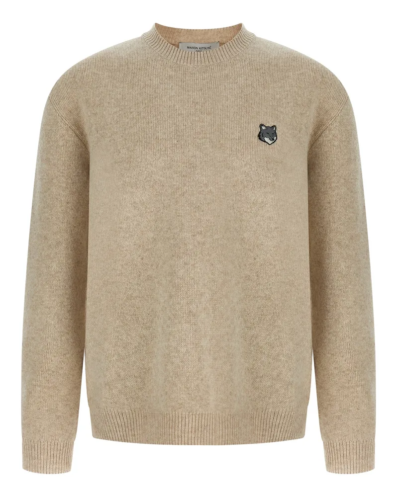 Kitsuné Fox Head' Pullover Beige