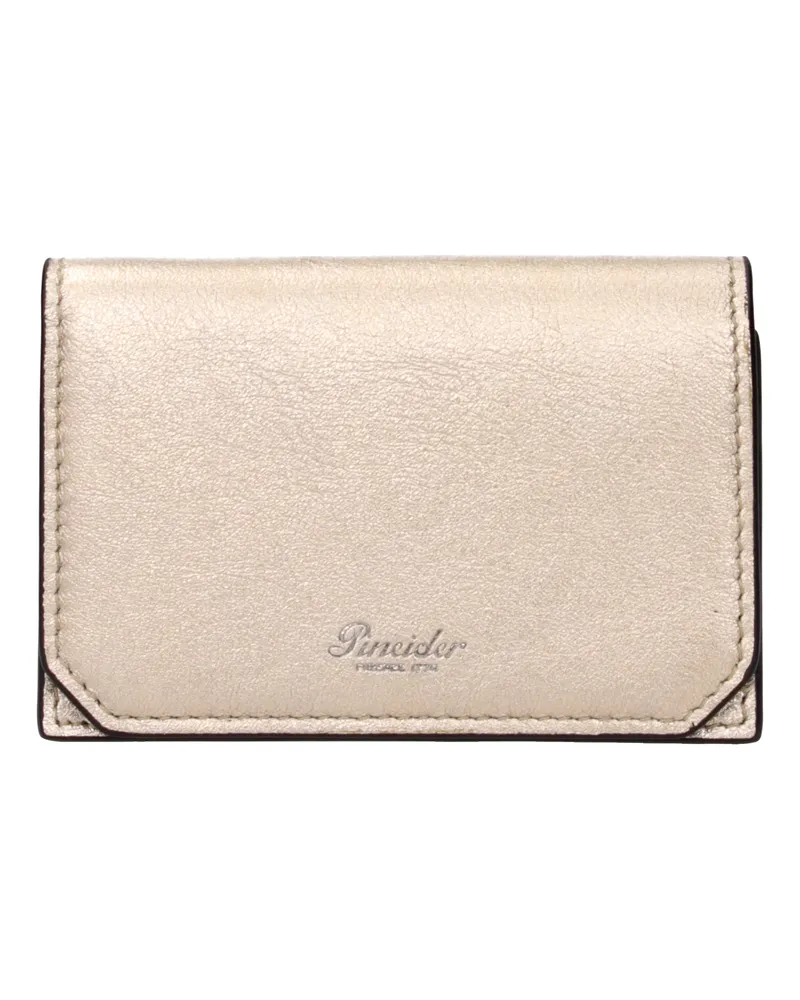 Pineider Herrens Dokumentenhalter aus Leder in Gold -