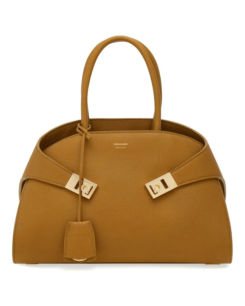 Ferragamo Umarmung kleiner Leder -Tasche Tasche Leather