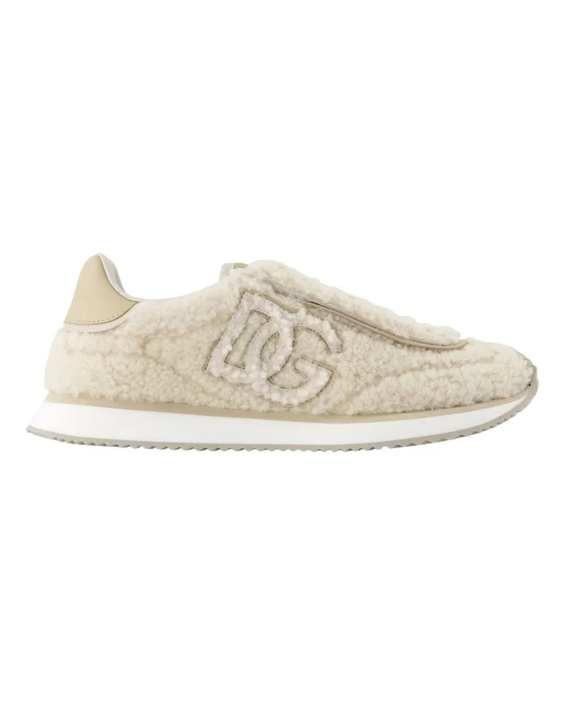 Dolce & Gabbana Sneakers Kissen  Leder Beige Beige