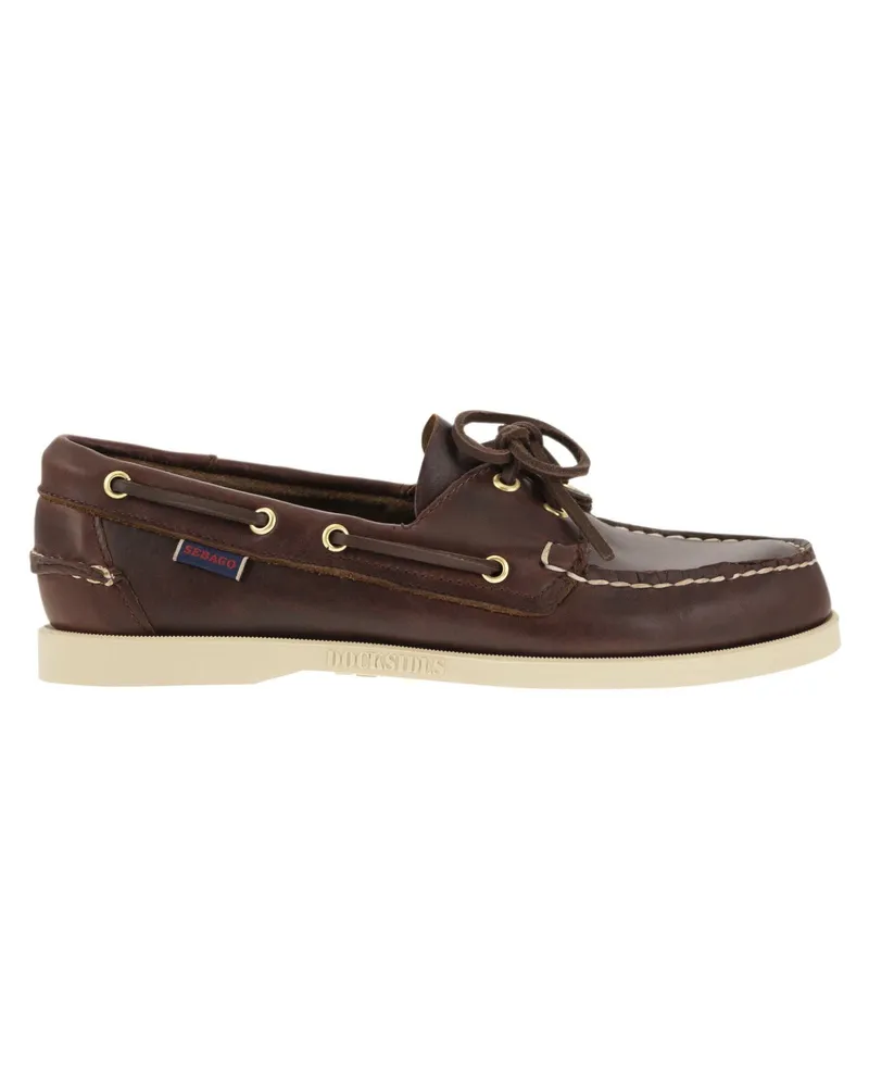 Sebago Docksides Portland Ledermocasin Burgundy