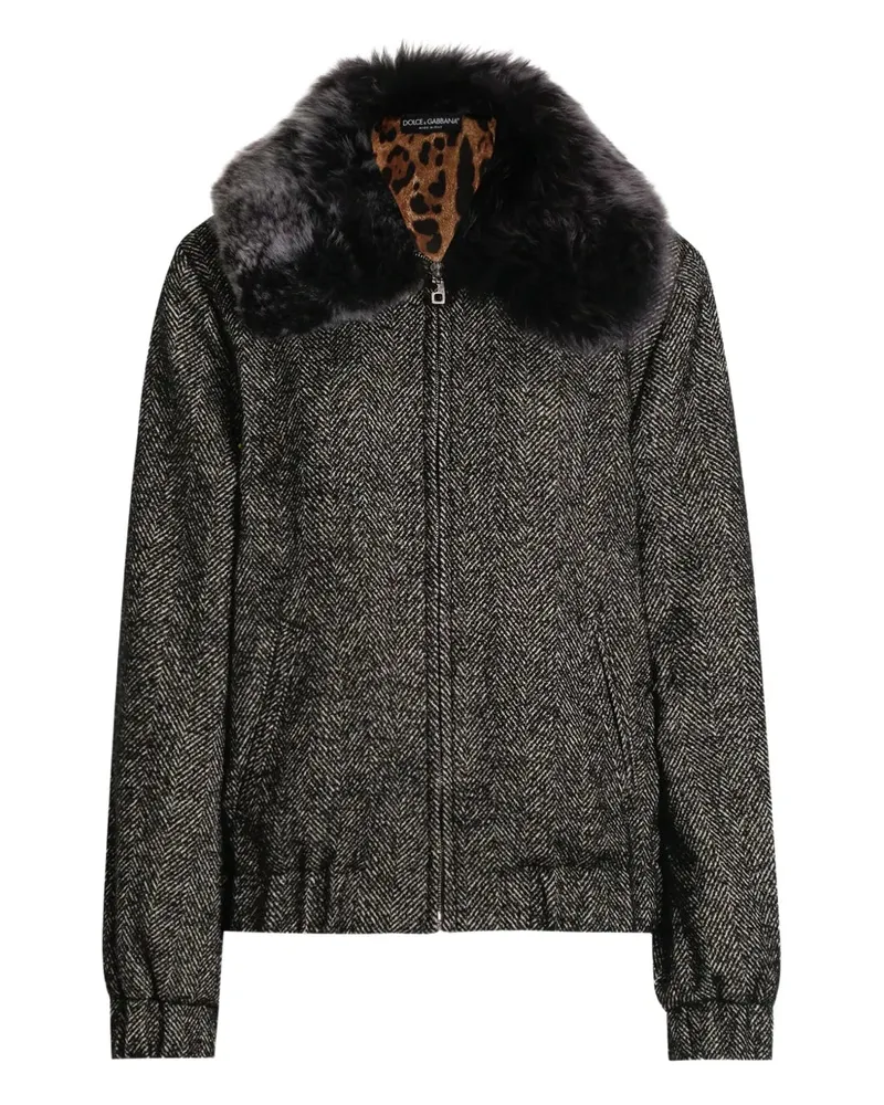 Dolce & Gabbana Bomberjacke mit Fischgrätenmuster S8030