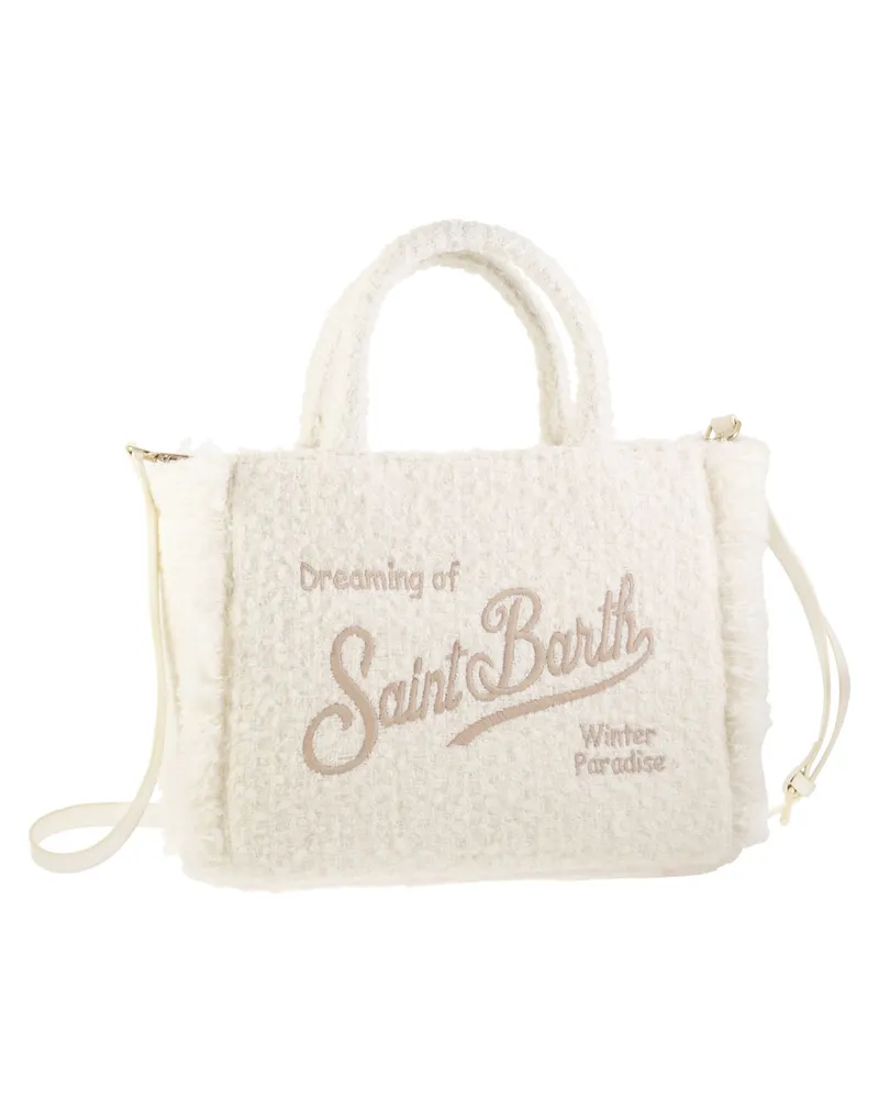 MC2 Saint Barth Colette Stoffhandtasche mit Logo White
