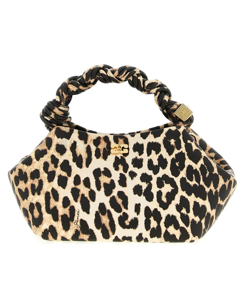 Ganni Handtasche 'Small Bou Bag Leopard Brown