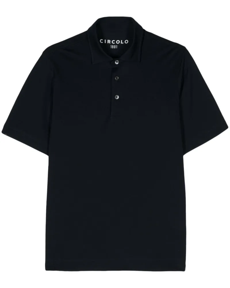 CIRCOLO 1901 Klassisches Pique Polo -Shirt Blue