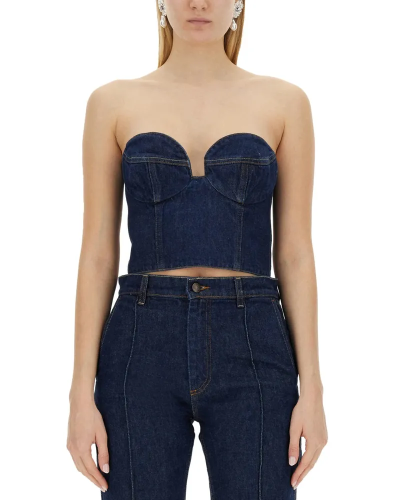 Magda Butrym Top ein Corsetto Denim