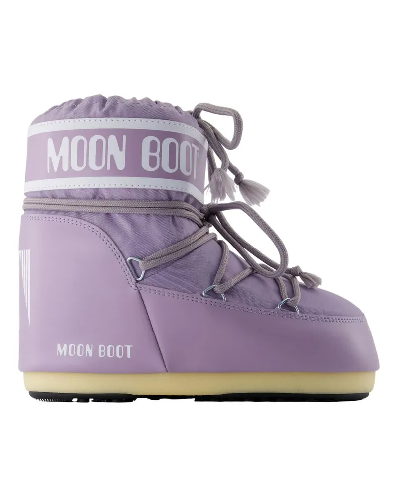 Moon Boot Icon niedrige Knöchelstiefel Mondstiefel synthetisches Lila Purple