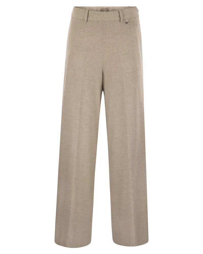 Herno Resorthose in Melange Stoff Beige