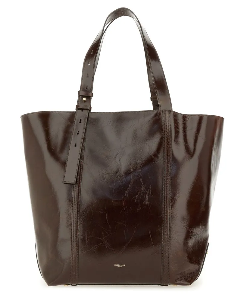 Golden Goose Goldener Gänse -Einkaufstasche Dark