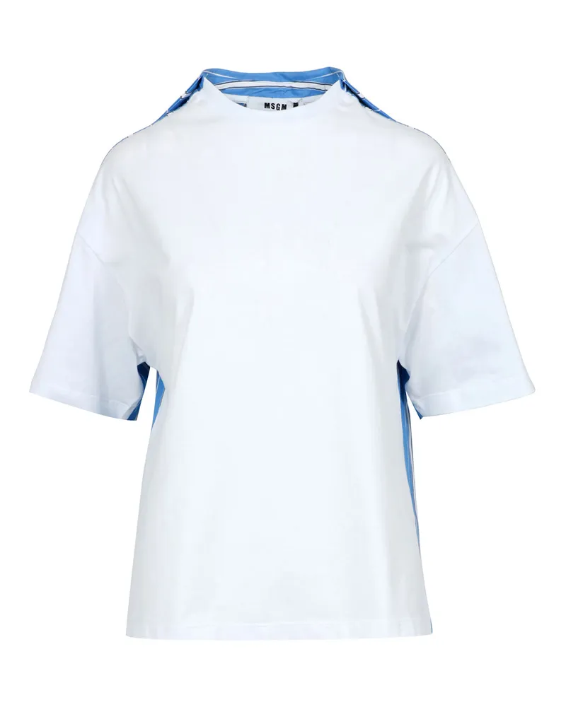 MSGM T -Shirts und Polos Bianco+azzurro