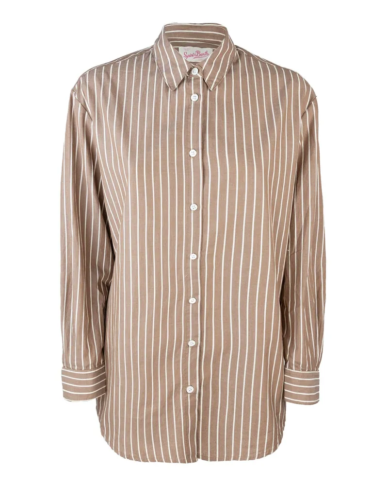 MC2 Saint Barth Camicia Brigitte Marrone Brown