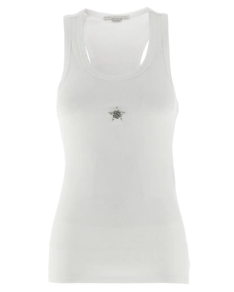 Stella McCartney Oberteil „Crystal Mini Star White