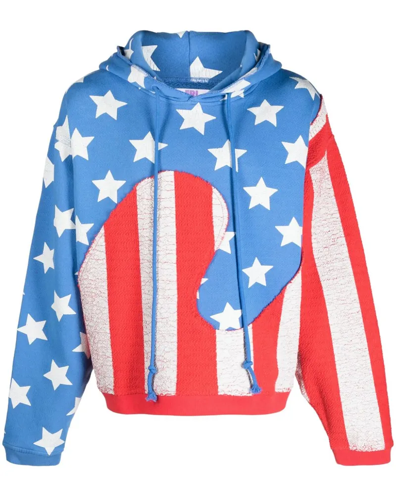ERL Unisex Stars and Stripes Swirl Hoodie Strick 