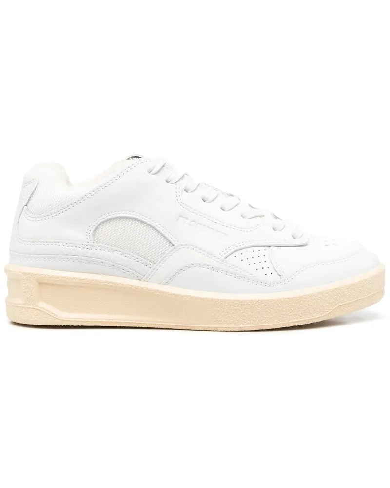 Jil Sander korb Leder -Sneaker White