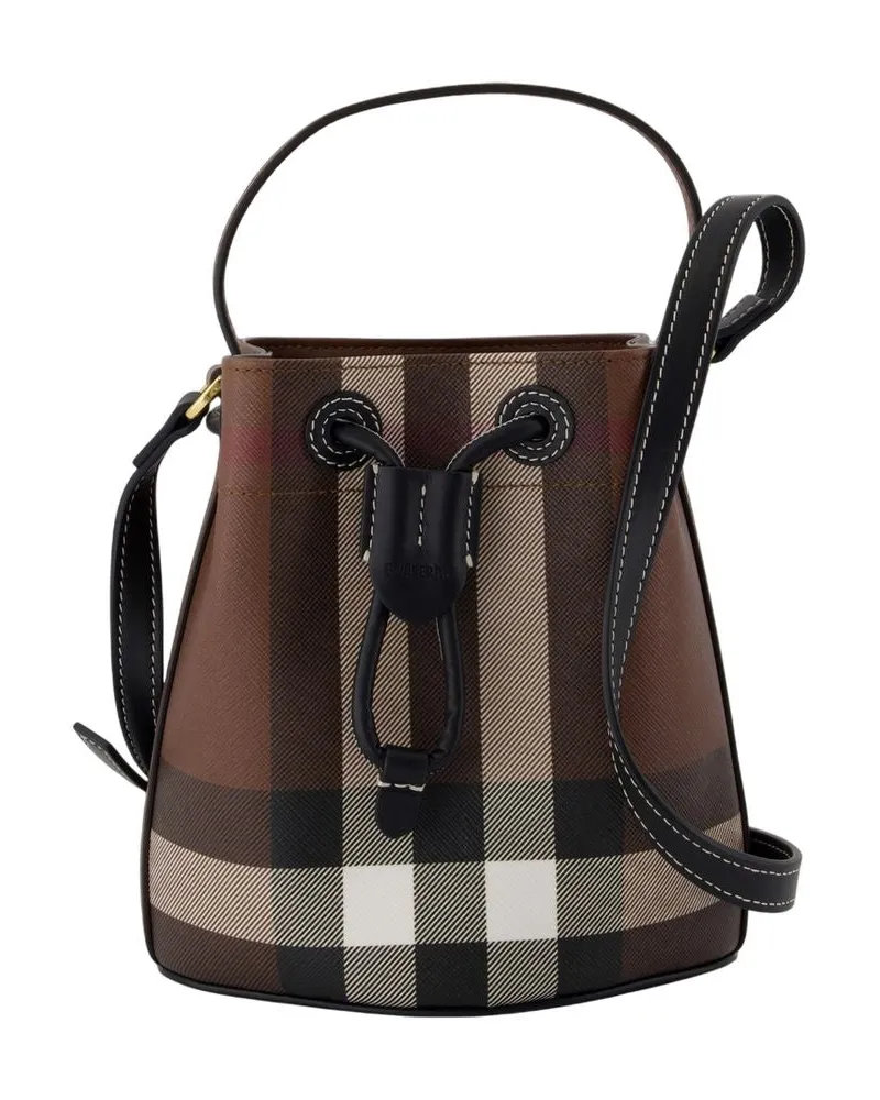 Burberry LL Mini Draw String -Geldbörse  Synthetisches Leder braun Braun